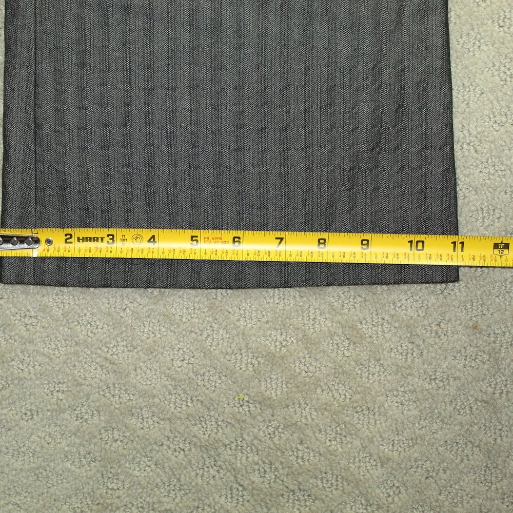 Express Size 8 Editor Pants Gray Pin Stripe Flare… - image 4